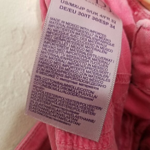 NYDJ SHER Ankle Raw Hem Stretch Jeans Pink Size 0 - Picture 6 of 6